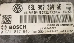 0281017946 блок управління двигуна з ключем, комплект Volkswagen PASSAT B7 2014