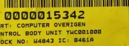 YWC001000 блок управления двигателя с ключем, комплект Rover 75 2001