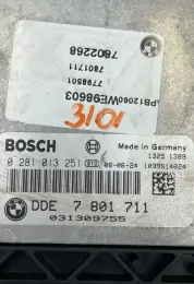 7801711 блок управления двигателя с ключем, комплект BMW Z4 E85 E86 2005