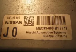 MEC93600 блок управління двигуна з ключем, комплект Nissan Qashqai